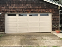 4 lite double residential garage door installation